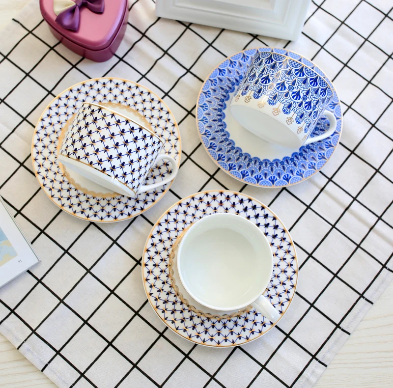 Кофейная чашка с блюдцем кофейная тонкими костями 200 мл чашки Эспрессо в русском