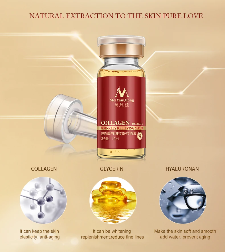 Коллагеновая Сыворотка для лица с чистой гиалуроновой кислотой против морщин