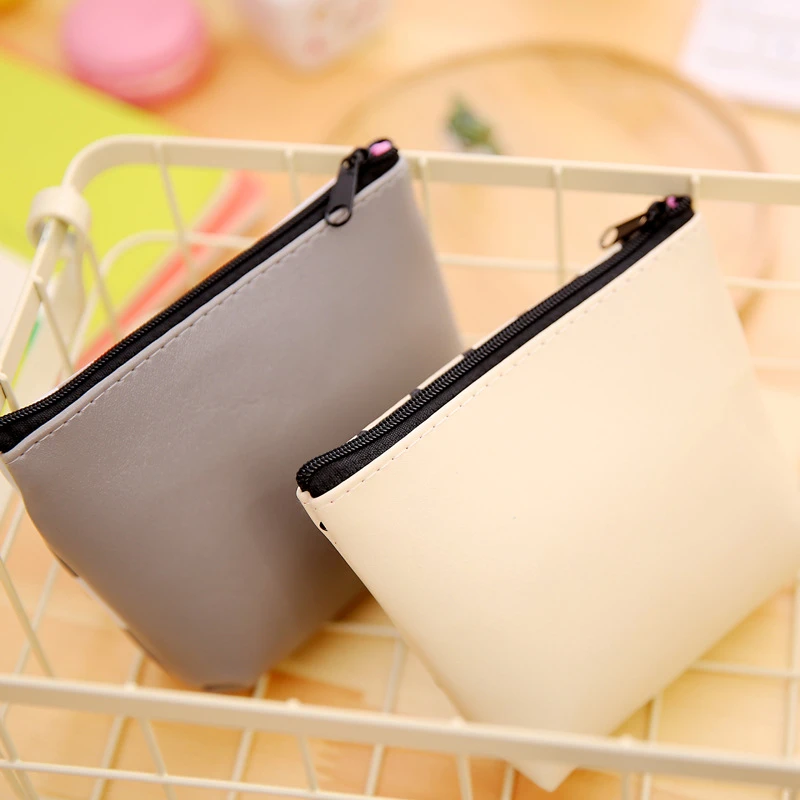 

DL Korean stationery creative cute cartoon small meow PU material zero wallet receiving key bag Exquisite office supplies