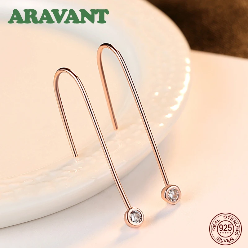 Ювелирные изделия из стерлингового серебра 925 пробы простые серьги капли