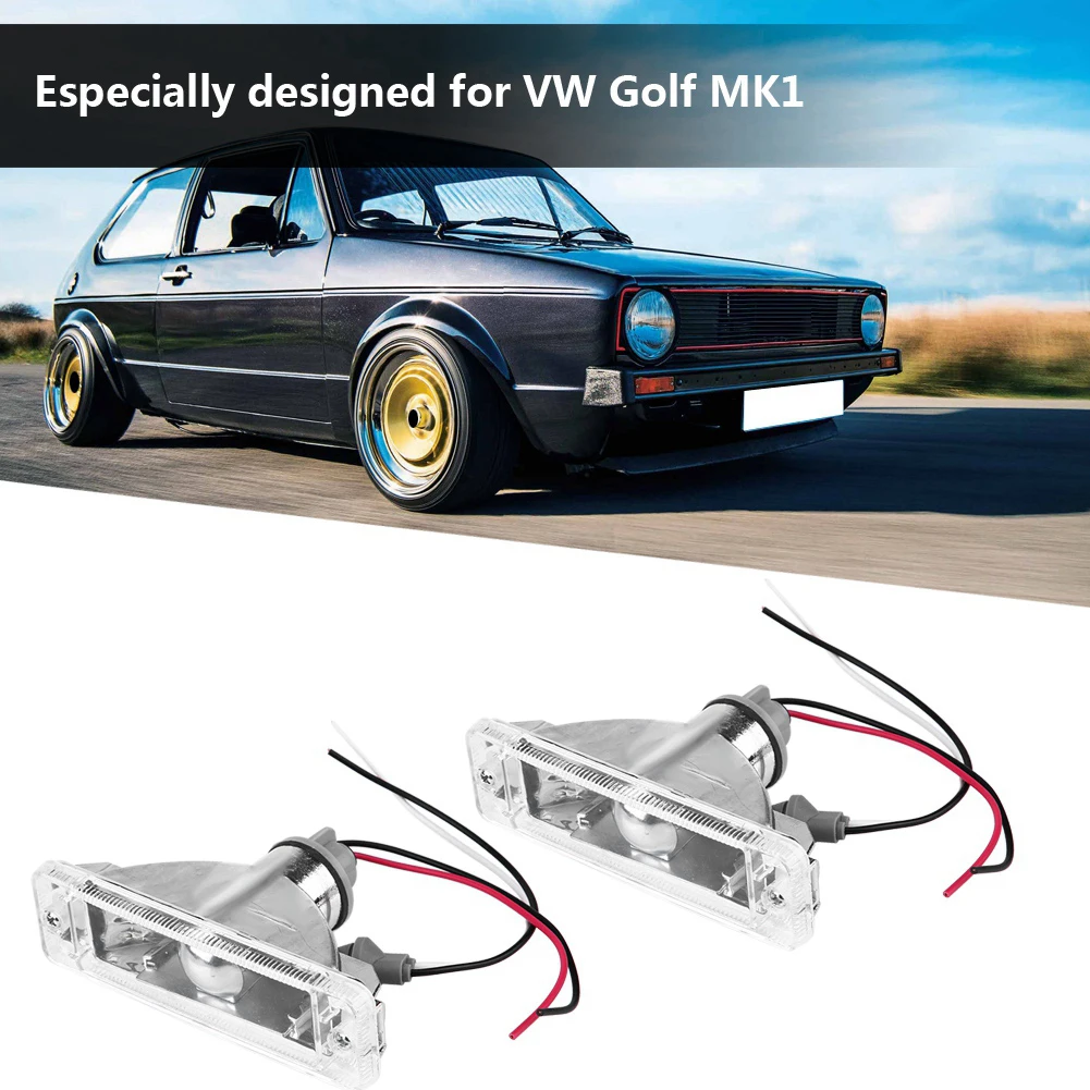 

2 pcs Car Front Bumper Turn Signal Light Lamp for Golf MK1 171953055