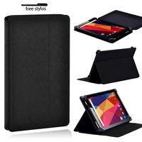 pu leather case for argos alba 7 8 10 inch black tablet scratch resistant foldable protective case cover stylus