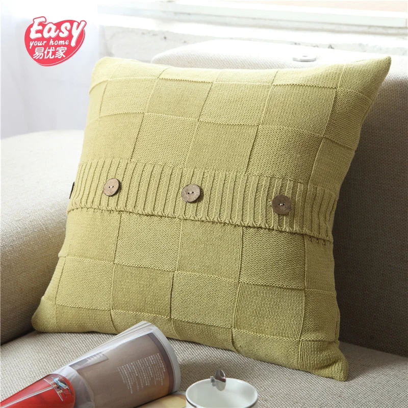 Вязаная подушка покрытие 100% из хлопка с эффектом памяти чехол размером 45*45 см