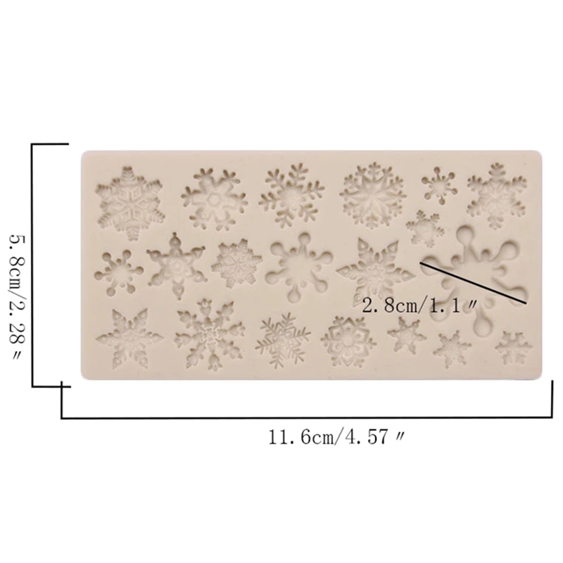 1 шт. форма для торта в форме снежинки силиконовая мастики виде снега инструмент