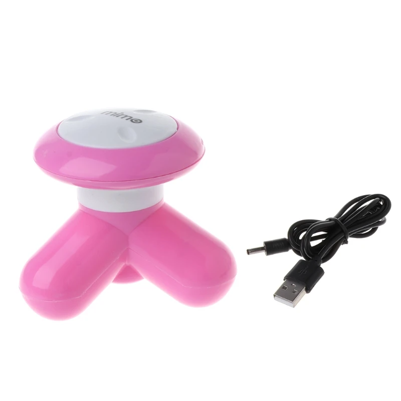 

094E New 1pc Multi-color Mini Electric Handled Wave Vibrating Massager USB Full Body Electric Massager