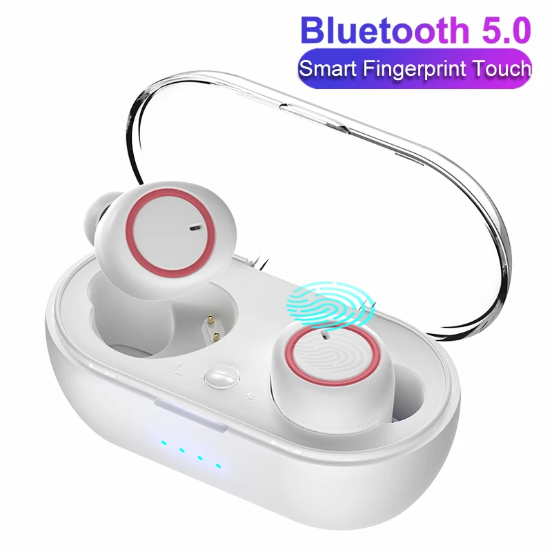 D10 TWS отпечатков пальцев сенсорные Bluetooth Наушники Hi-Fi стерео беспроводные наушники с шумоподавлением игровые гарнитуры с микрофонами