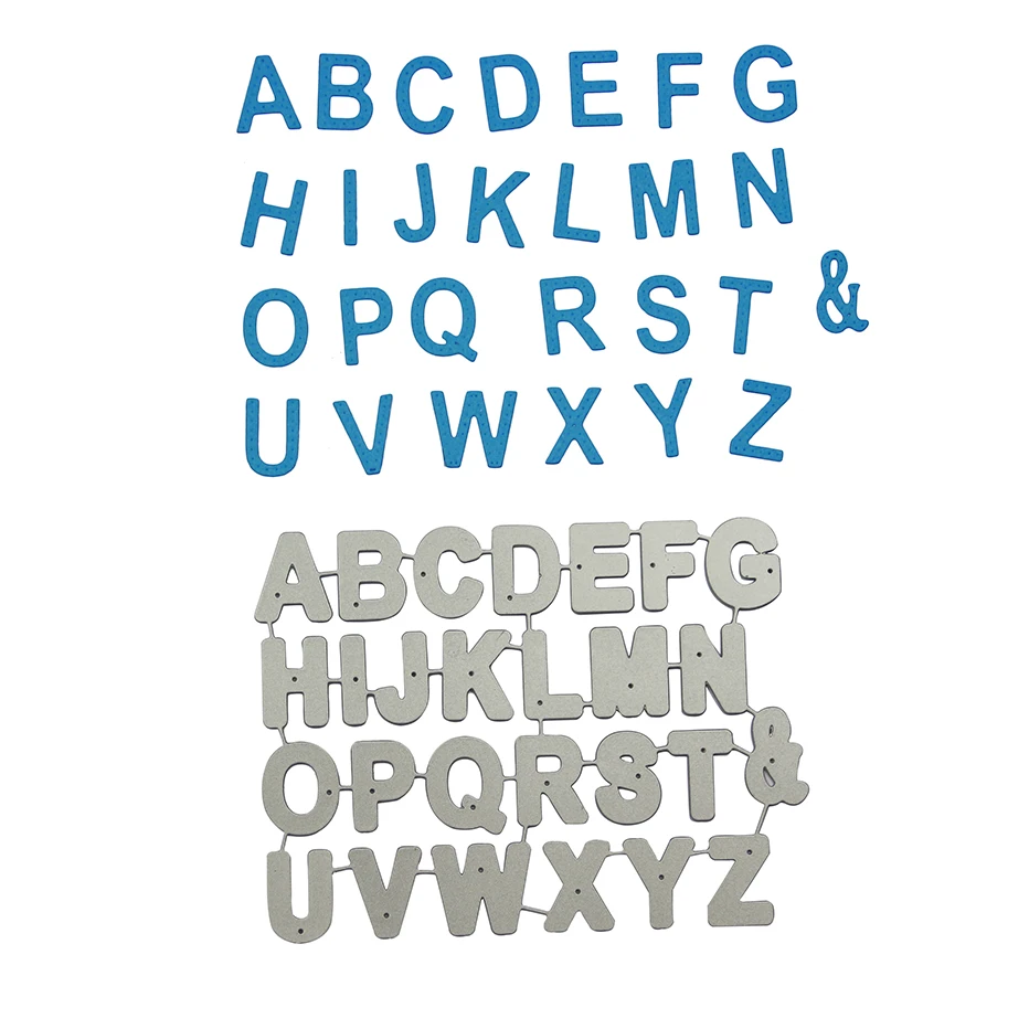 Алфавитные буквы вырубные штампы искусственная кожа бумажная карта тиснение