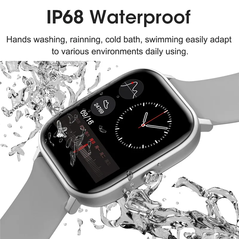 

L18 Smart Watch Men IP68 Waterproof ECG Heart Rate Body Temperature Monitor Sports Smartwatch For Android IOS Phone PK P8 GT2 I8