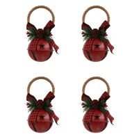 4pcs retro bells christmas decorations pendant iron christmas bell door knob decoration christmas tree ornaments