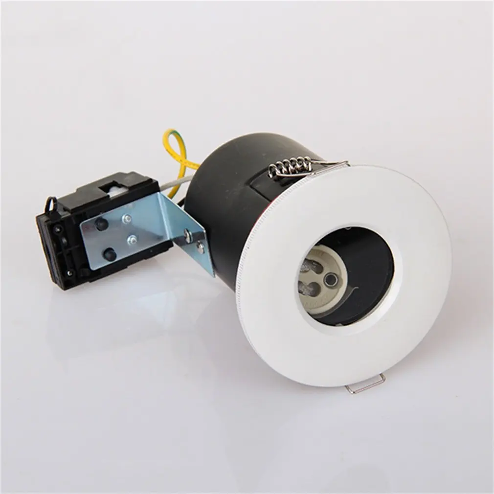 

4 x GU10 Fire Rated Recessed Downlight Satin Chrome Fixed Bathroom Spotlight