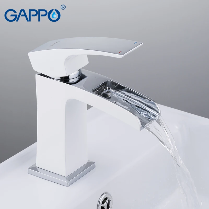GAPPO белый смеситель для раковины ванной комнаты латунные краны воды крепление на