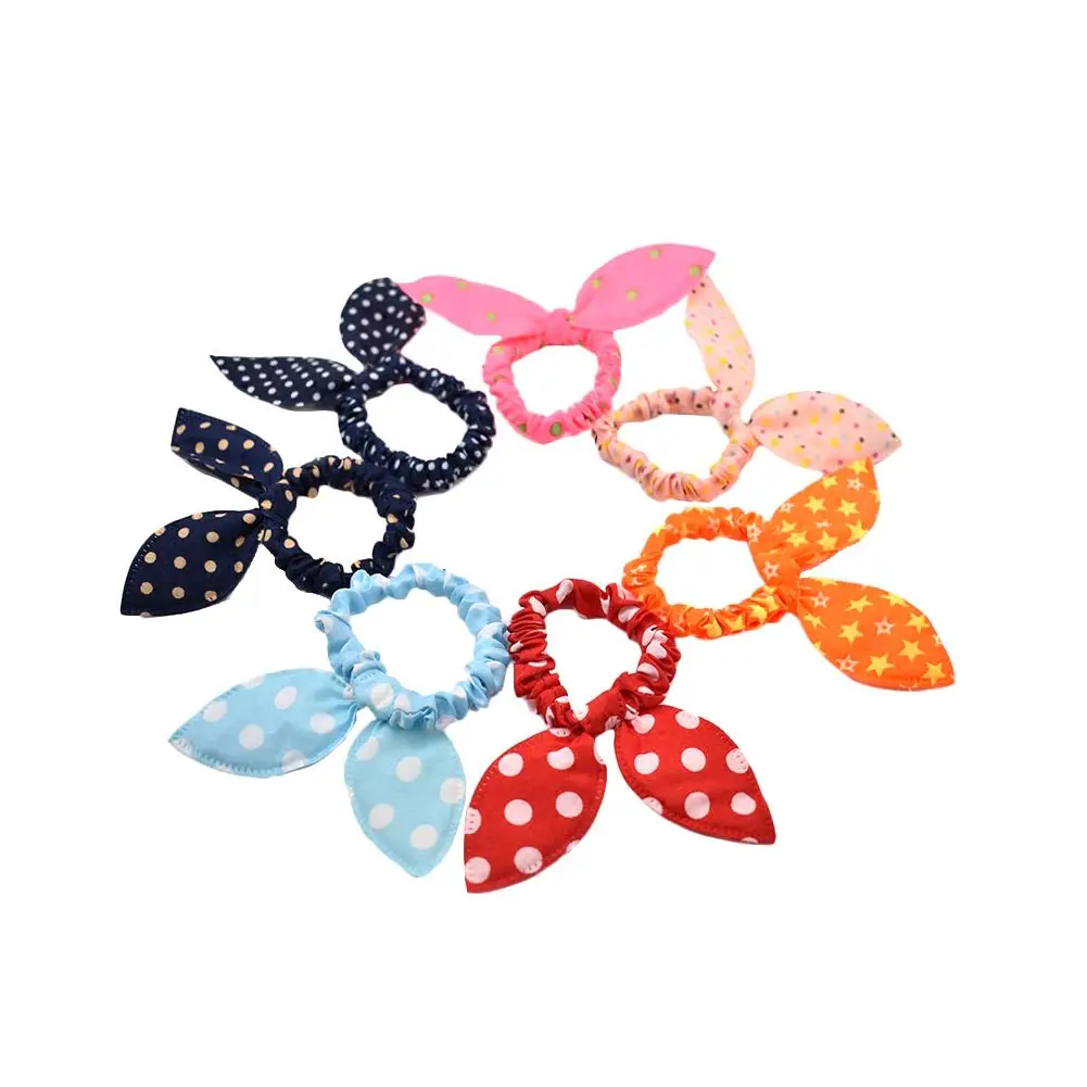 10 шт. Детская повязка для волос с кроличьими ушками стильные ободки хвостиком