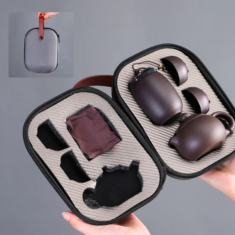 Дорожные портативные чайные наборы с фиолетовым песком многофункциональная