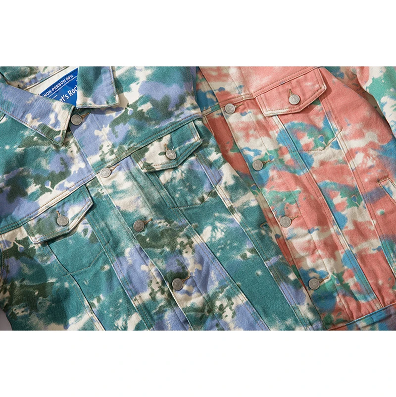 Mirecoo Let‘s Rock Men Shirt Tie dyeing Camo Cowboy Shirts Harajuku Hip Hop Long Sleeve Mens Streetwear Tops Clothes | Мужская одежда