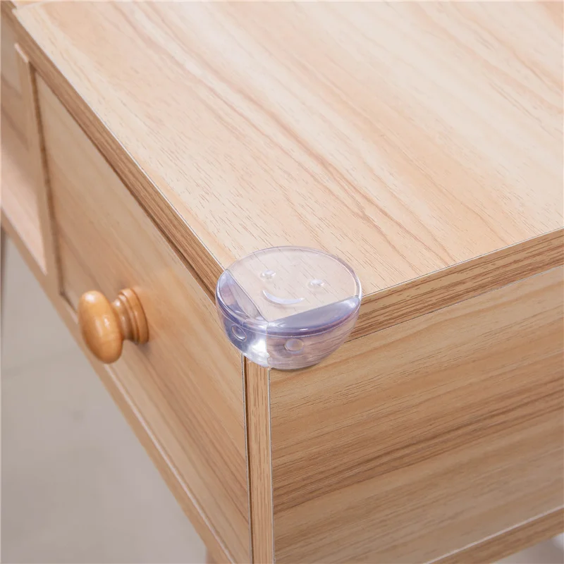 4 unids/set beb&eacute; de silicona de seguridad de esquinas Protector Anti &aacute;ngulo de colisi&oacute;n protecci&oacute;n cubierta protecciones de borde de esquina transparente-4