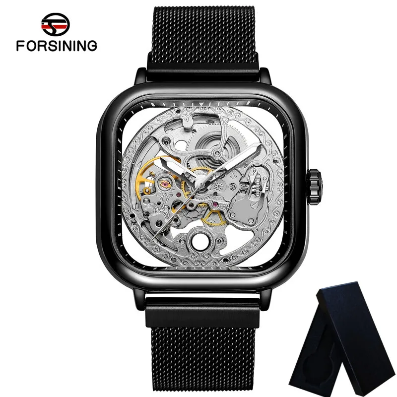 FORSINING новые мужские наручные часы автоматические механические Военные