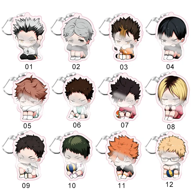 

2022 New Volleyball boy Key Chain Ring Anime Haikyuu!! Keyring Cute Cartoon Keychain sleutelhanger