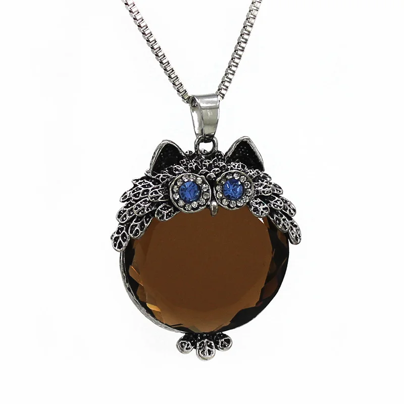 Новый свитер цепочка колье для женщин с рисунком Совы украшением в виде