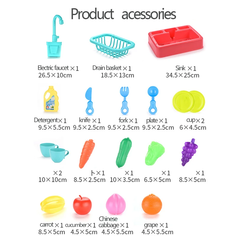 Имитация игрушки для мытья посуды муляж игровой домик мини кухня электрическая