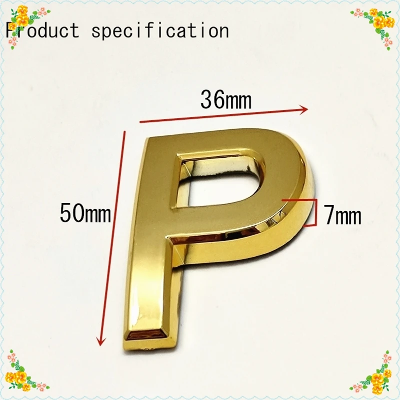 door plate golden color house number 5cm decorative letters numbers customized abs plastic mailbox address sticker label sign free global shipping