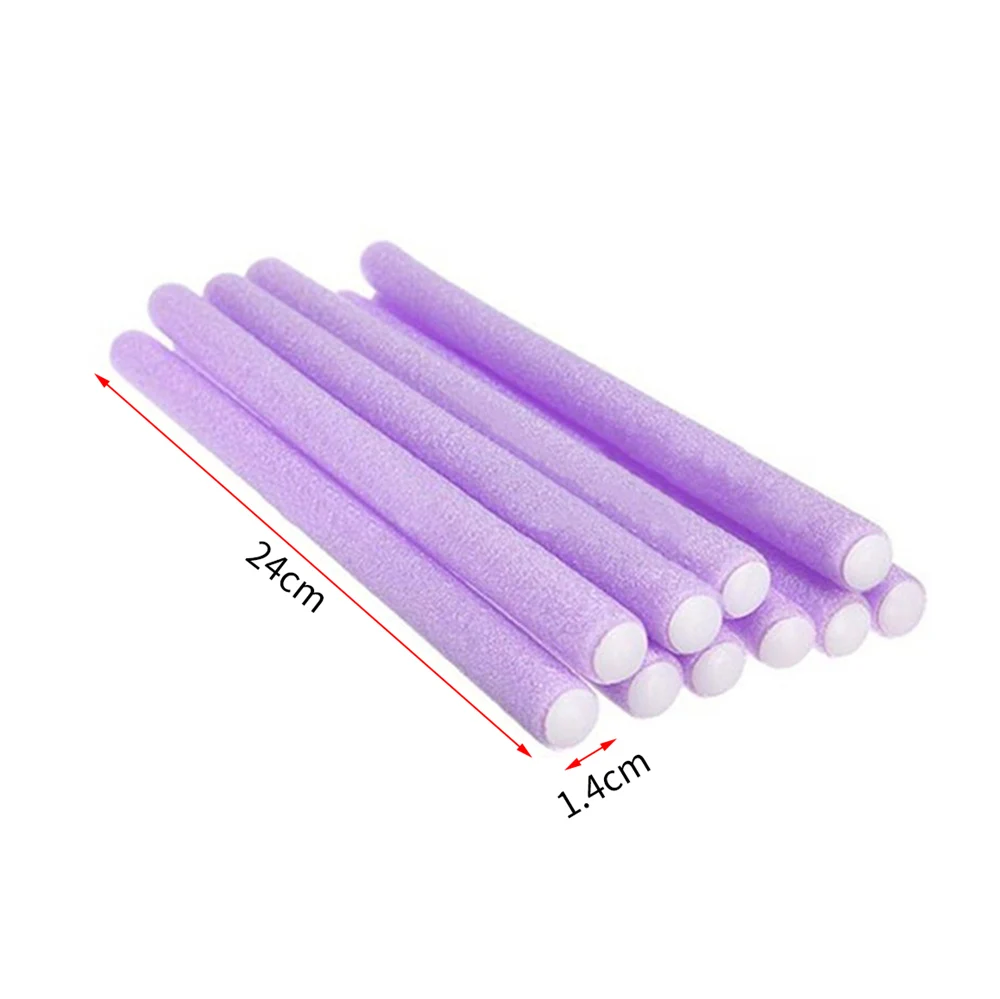Curler Sticks Hair Foam Roller Curling Sponge For Women 10Pcs Soft Plastic EPE Randomly Length 24cm/9.45&quot | Красота и здоровье