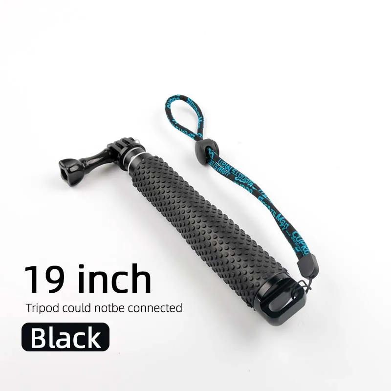 19inch Black Портативная селфи-палка для GoPro Hero 7 6 5 4 Экшн-камера раздвижной монопод для Xiaomi Yi 4K Sjcam Sj4000 Eken H9 аксессуары для камеры - Цвет: 19inch Black