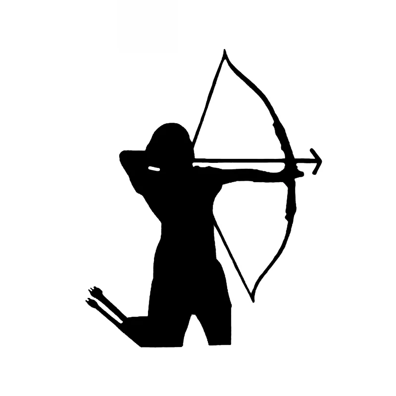 

Car Stickers Interesting Archery Sports Fitness Decoration PVC Car Shape Stickers Accessories Creative Black/white,14cm*11cm