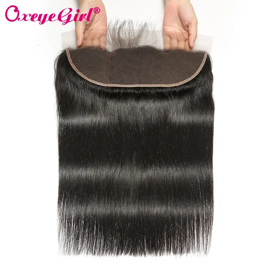 13x4 кружева спереди al закрытие с Детские волосы уха до перуанские прямые пучки