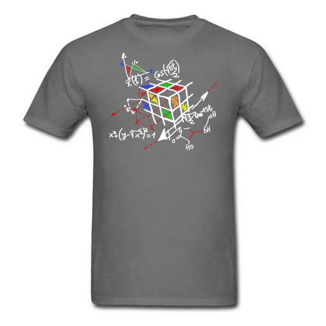 

Men T-Shirt Geometric Cube Tshirt Magic Cube Math Work Youth Students T Shirt The Big Bang Theory Geek Cube Skateboard Topshirts
