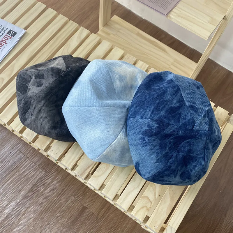 

Denim Beret Lady Autumn Winter Warm HatsFemale Elegant French FlatPainter Caps Boina para mujer sombreros pour femme Bonnet girl