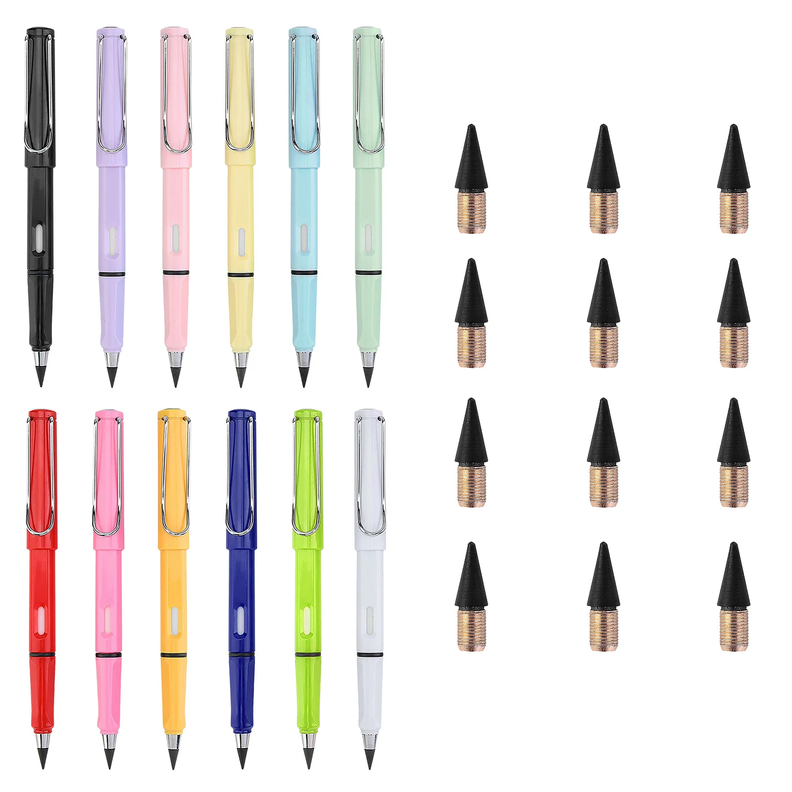 

6Pcs Perpetual Pencil Graphite Pen Long-lasting Writing Eternal Inkless Pencil No Ink Pen Long-Lasting Writing School Supplies