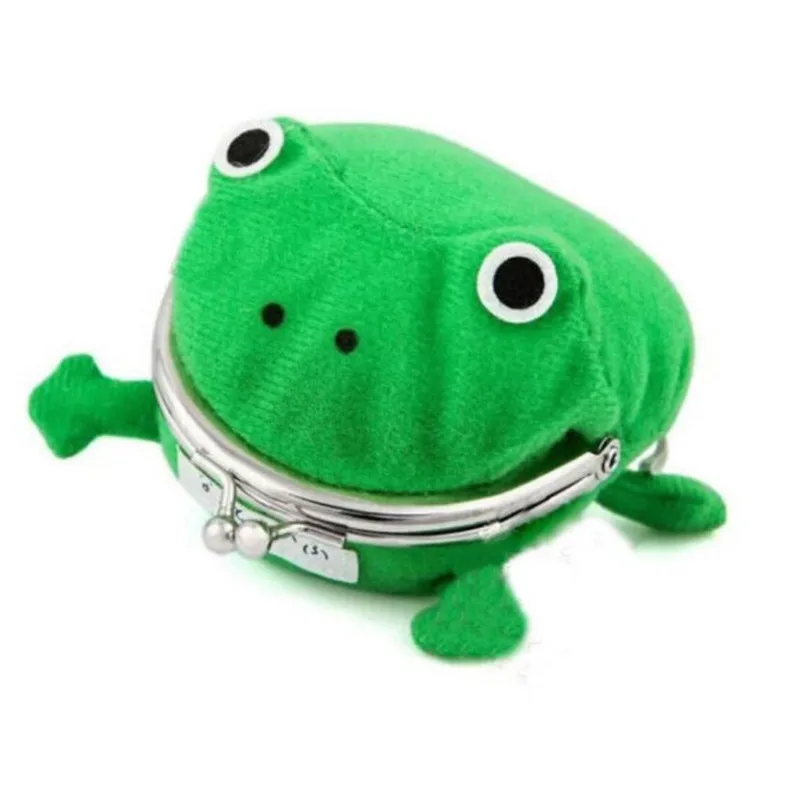 1 PC Frog Coin Purses Women's Wallet Pouch Manga Shape Fluff Clutch Cute Purse Holder Adult Kids Girls Gift Bags | Багаж и сумки
