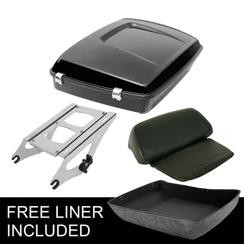 Мотоцикл King турпакет пакет багажник с спинкой Накладка для Harley Touring Road Street Glide Electra