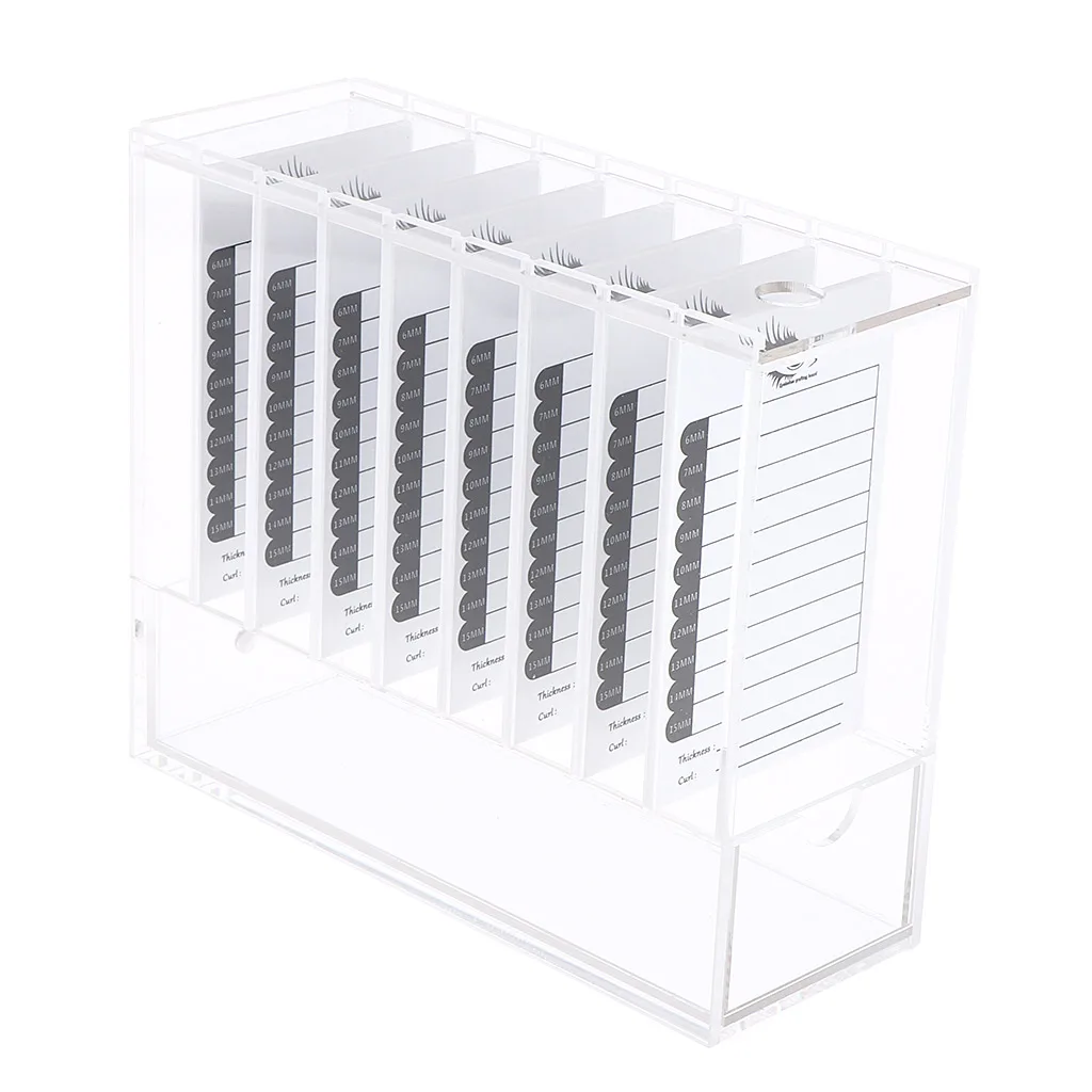 

Acrylic False Eyelashes Display Box Holder Organizer Case 8-tiers