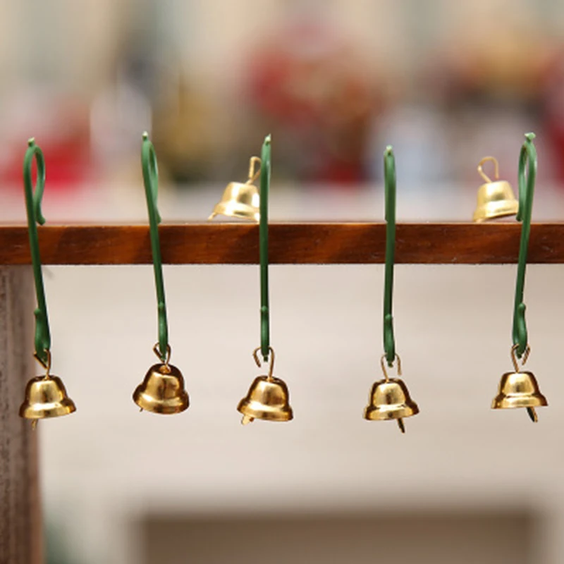DIY mini merry 20 шт. 1 см золотой маленький колокольчик Счастливого Рождества