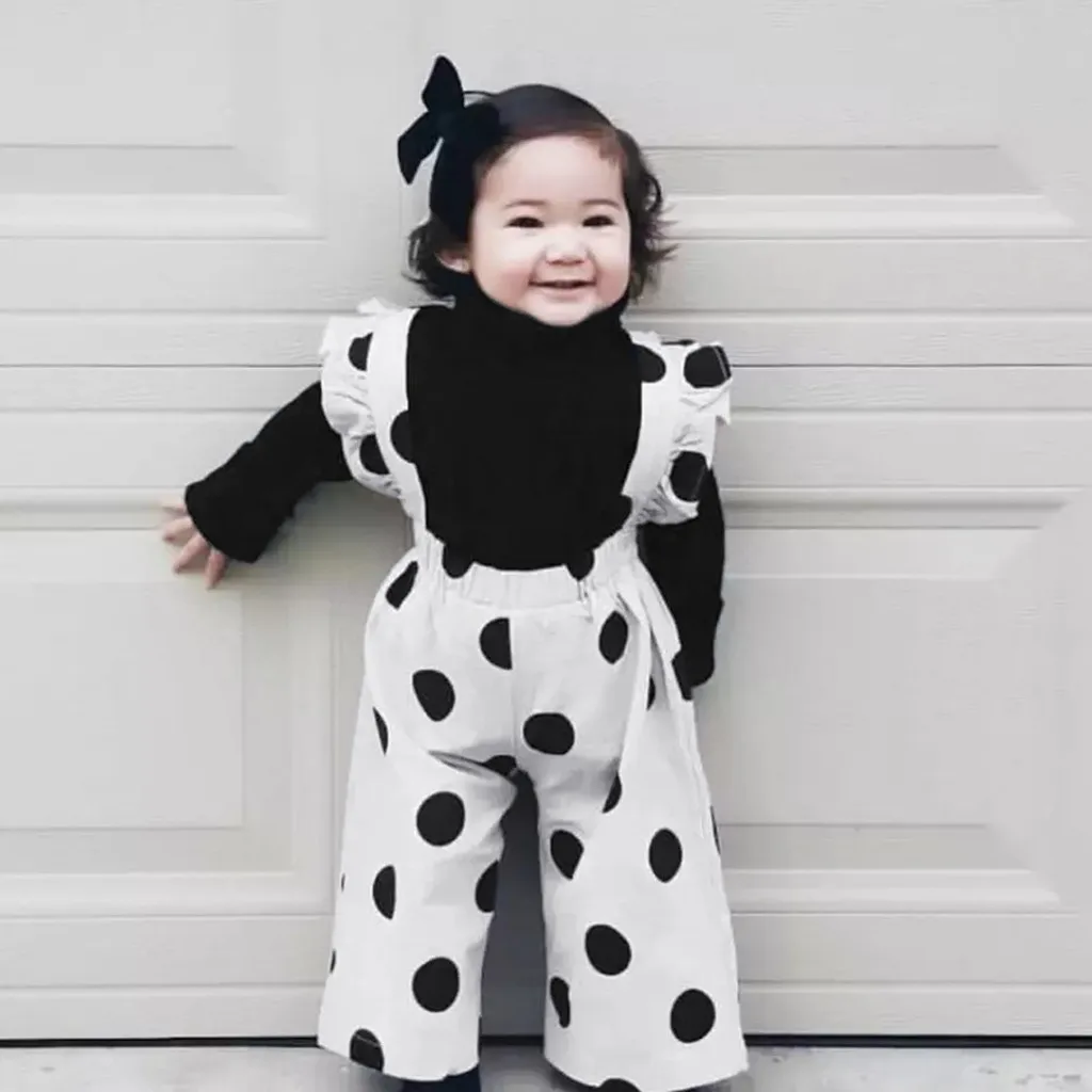 Зимняя одежда для малышей Однотонная футболка с оборками маленьких девочек топ +