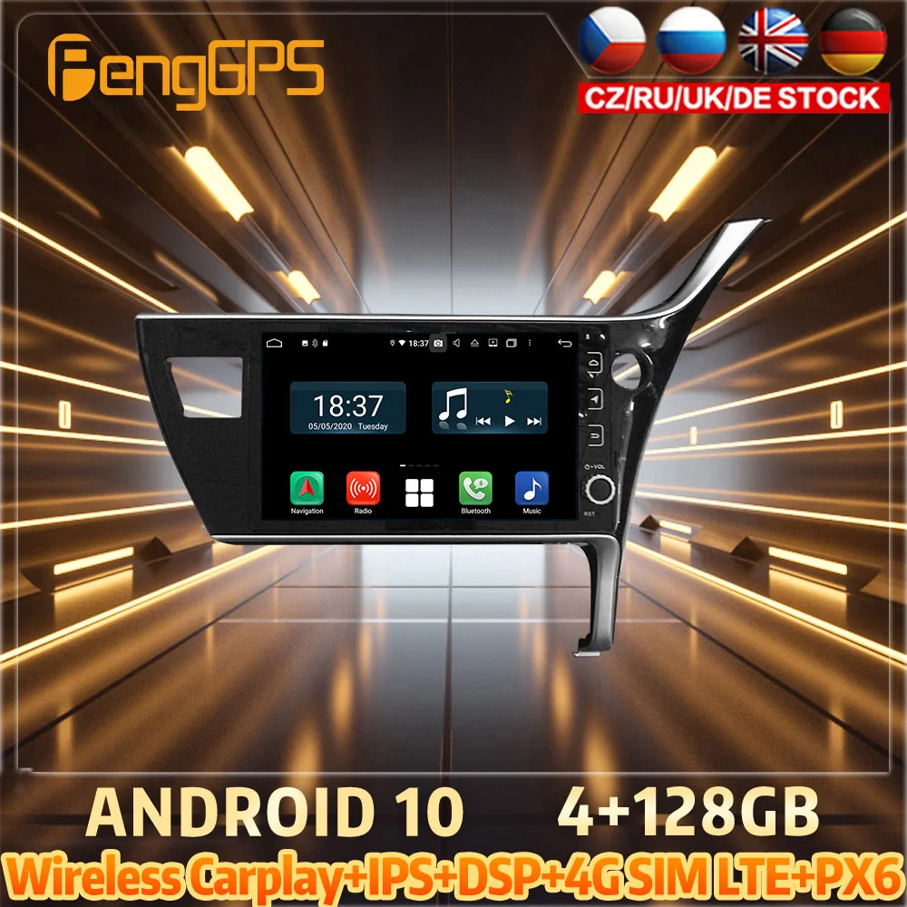 

128G Android 10 PX6 DSP для TOYOTA Corolla 2016 автомобильный DVD GPS-навигатор автомобильное радио стерео видео многофункциональное головное устройство CarPlay