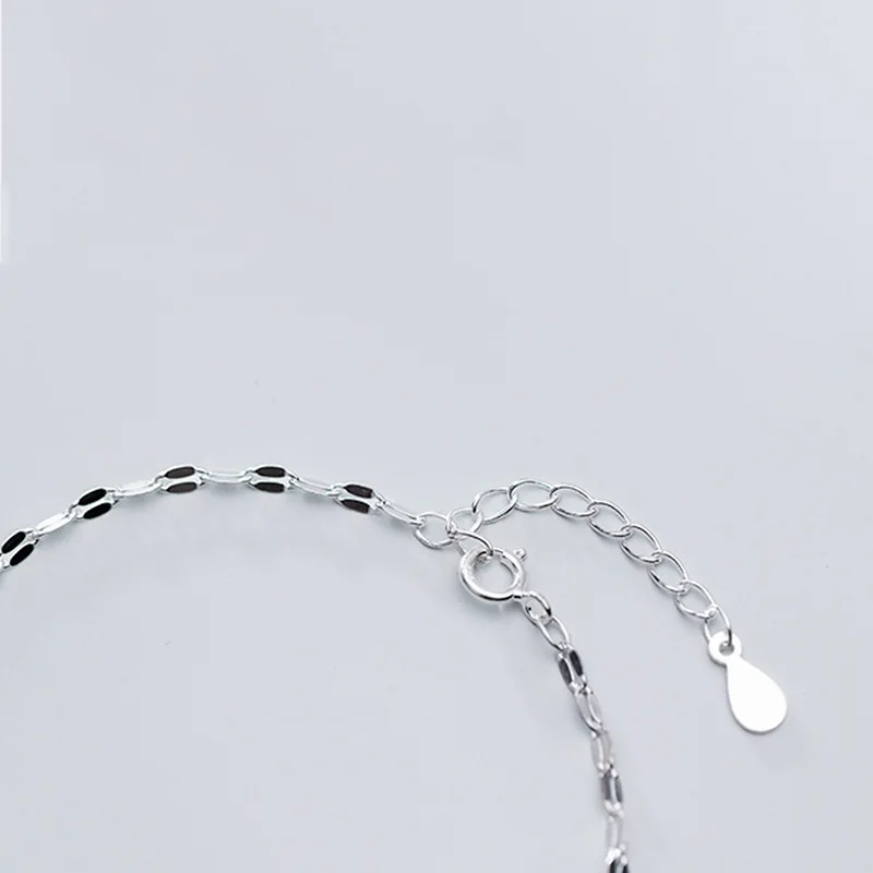 Сладкий прекрасный колокол браслет 925 пробы серебра в форме сердца для женщин