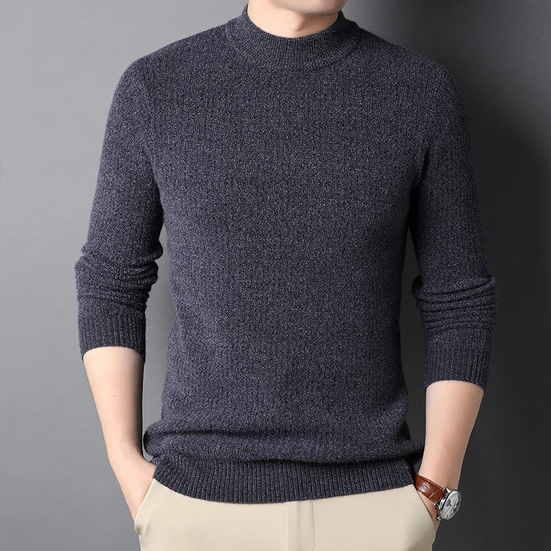 

DIMI мужской модный свитер Повседневная мужская одежда высшего качества Толстая теплая Новая Осенняя зимняя Модная брендовая однотонная три...