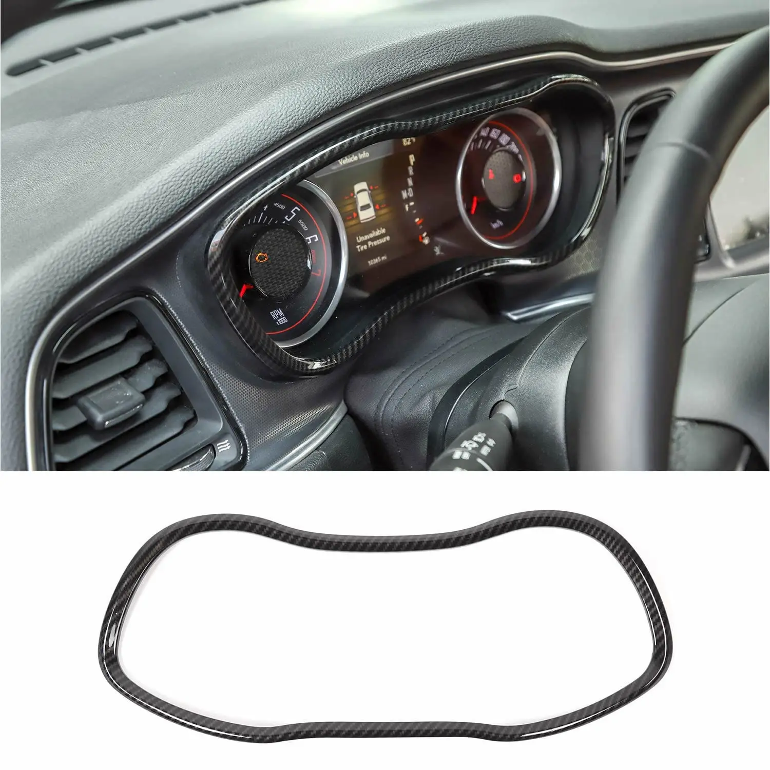 Панель инструментов крышка для дисплея рамка декора интерьера аксессуары Dodge