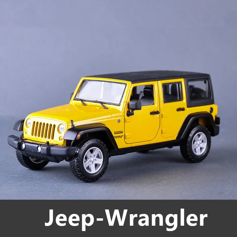 Цвет: желтый Maisto 1:24 Jeep-Wrangler модель автомобиля сплав модель автомобиля ремесла Коллекция игрушек инструменты подарок - Цвет: Цвет: желтый