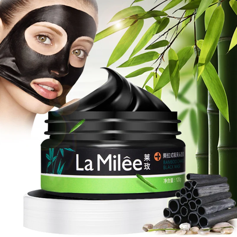 

Bamboo Charcoal Black Mask Peel Off Nose Blackhead Dead Skin Clean Blackhead Pores Shrink Face Care 120g