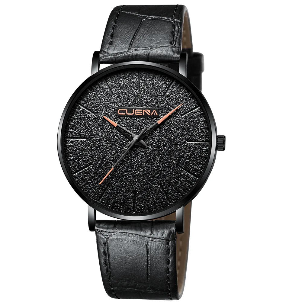 

CUENA 823 New Ultra-Thin Dial Men's Belt Classic Business Quartz Wristwatches Simple Casual Sports Waterproof Clock Watch Male