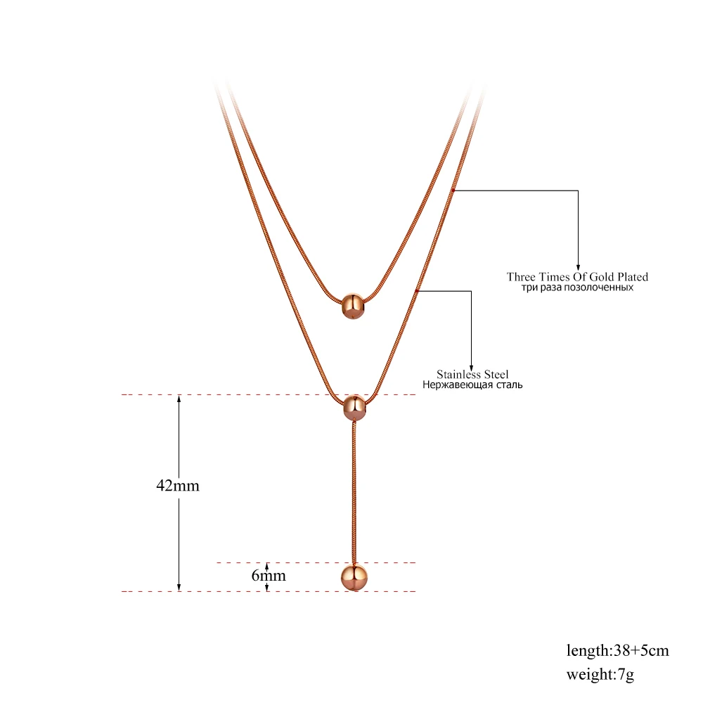 Женское Двухслойное колье Lokaer модное ожерелье из нержавеющей стали в богемном