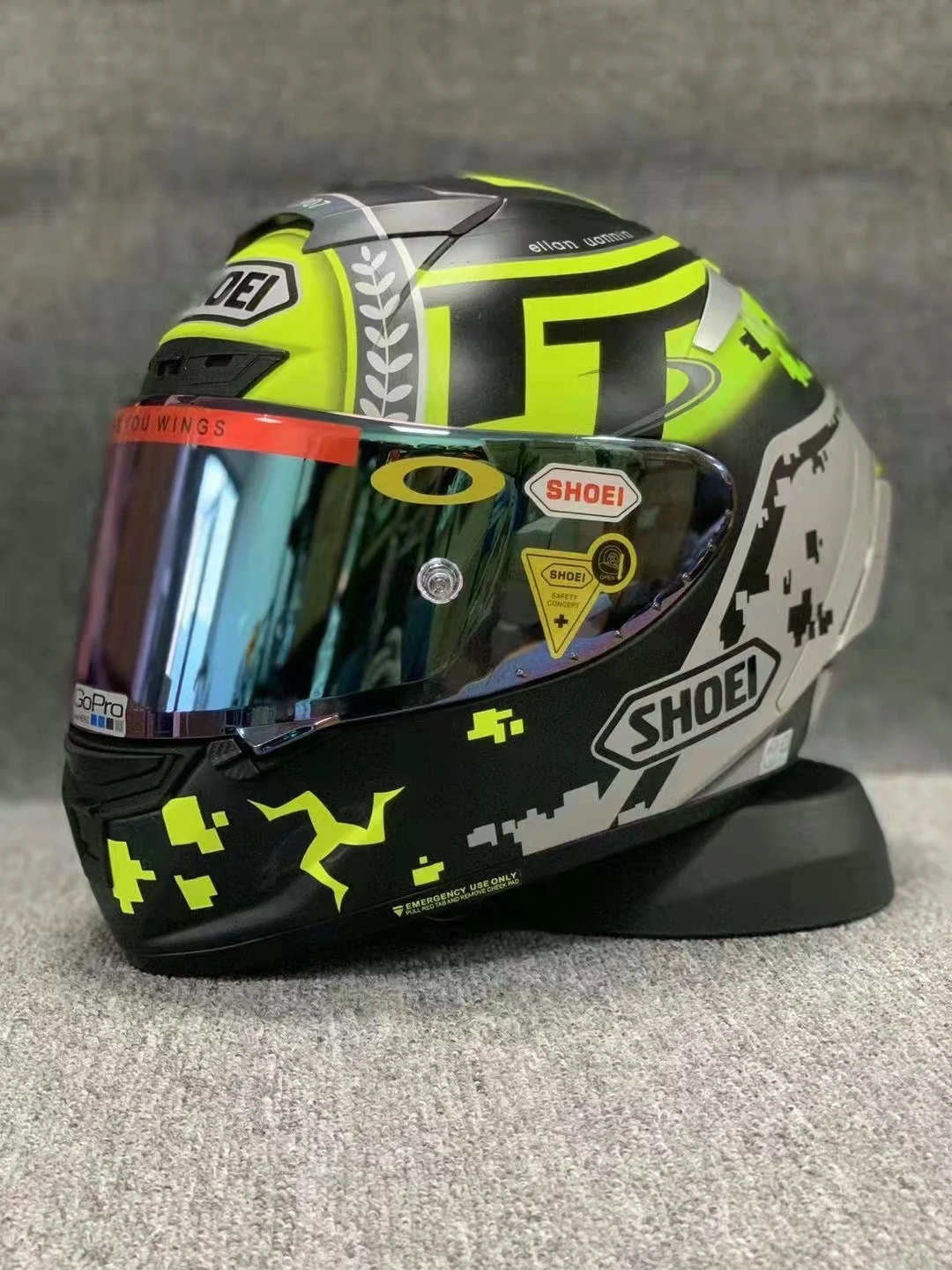 

Мотоциклетный шлем X14, флуоресцентный зеленый, для езды на мотоцикле, шапка на все лицо для мужчин и женщин