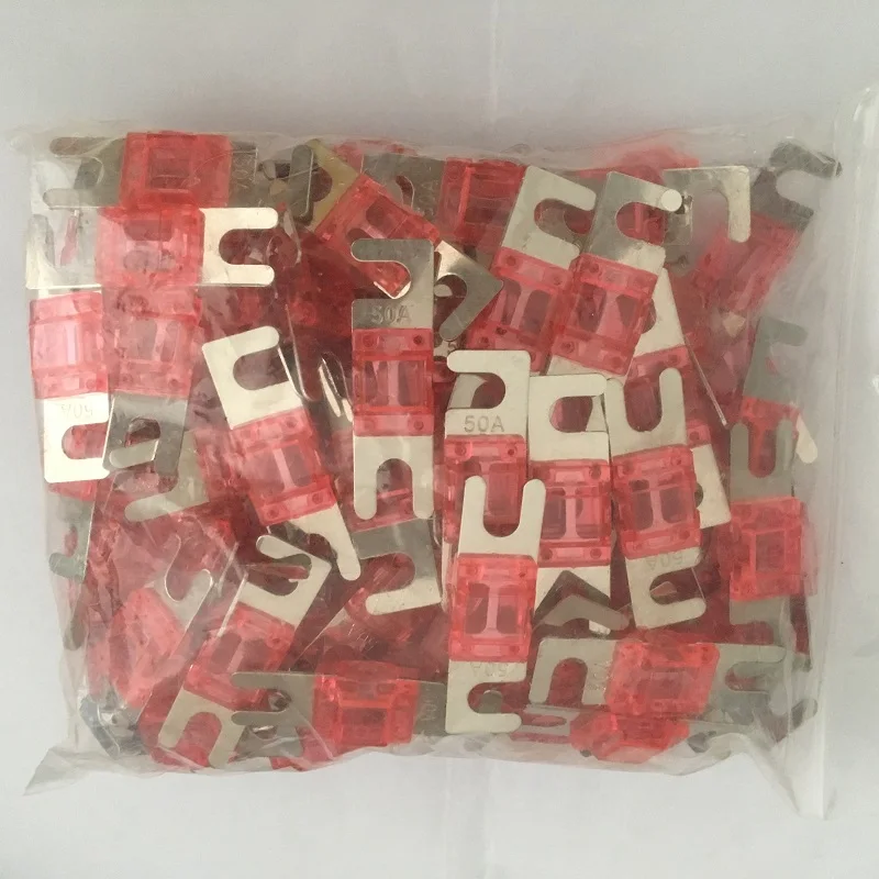 Автомагнитола 100 шт./пакет 50A никелированная предохранитель AFS MINI предохранители