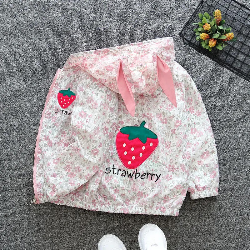 

Повседневная летняя куртка с мультяшным принтом для маленьких девочек и мальчиков, детское пальто с капюшоном, Весенняя детская верхняя од...