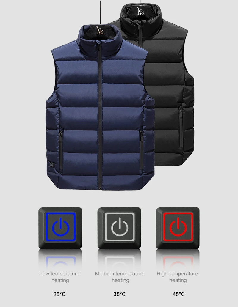 

2020 Autumn And Winter Electric Heating Vest SUB Intelligent Jacket Thermal Cloth Feather Camping Hiking Hunting Sport Vest