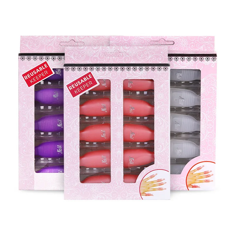 

10Pcs/Set Nail Art Unloading Clip, Unloading Set, Unloading Nail Glue Finger Cover, Nail Cover, Manicure Tool Nail Remover