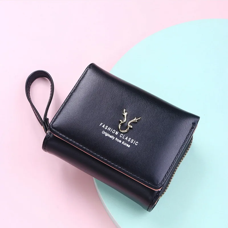 

2021 New Fashion Women's Wallet Short Women Coin Purse Wallets For Woman Card Holder Small Ladies Wallet Female Hasp Mini Clutch